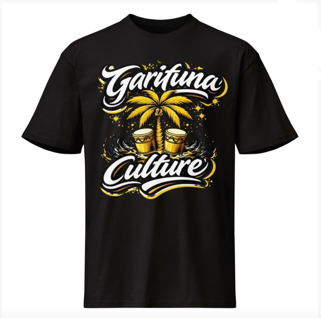 Garifuna Culture Palm Tree Drum Graphic Tee – Garífuna Heritage Streetwear